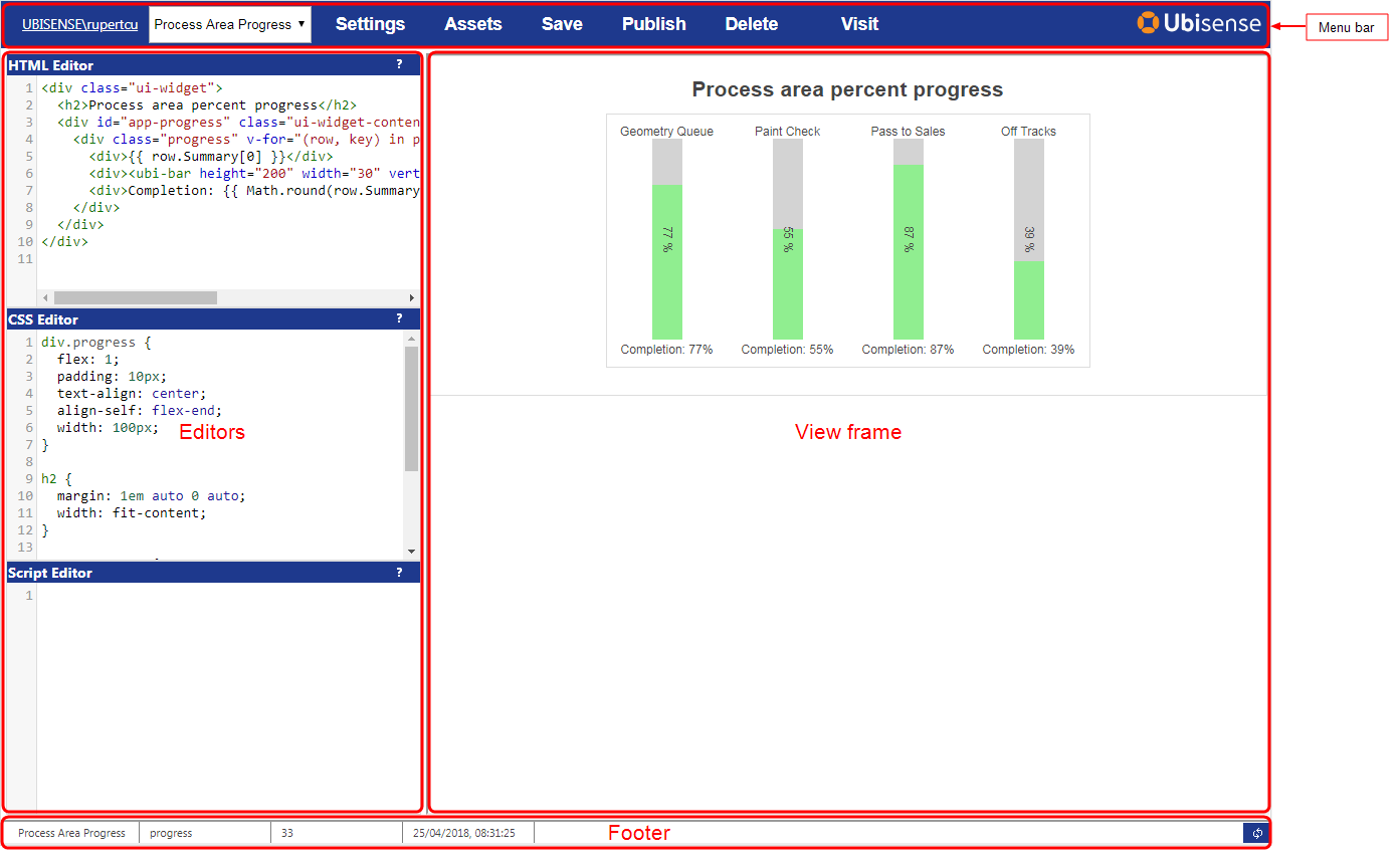 screen shot of HMI editor